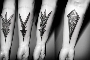 Fineline Witcher heart sword tattoo idea