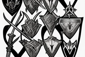 Fineline Witcher heart sword tattoo idea