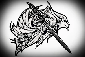 Fineline Witcher heart sword tattoo idea