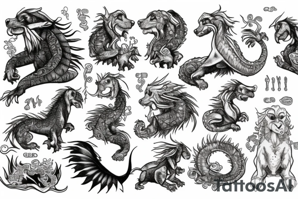 falkor the luck dragon tattoo idea