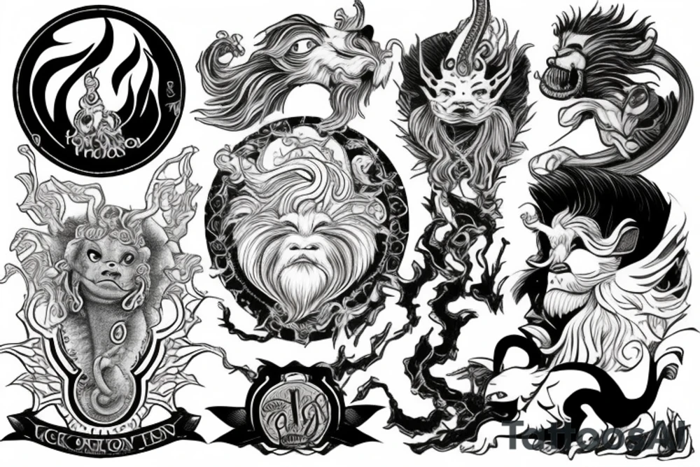 falkor the luck dragon the never ending story tattoo idea