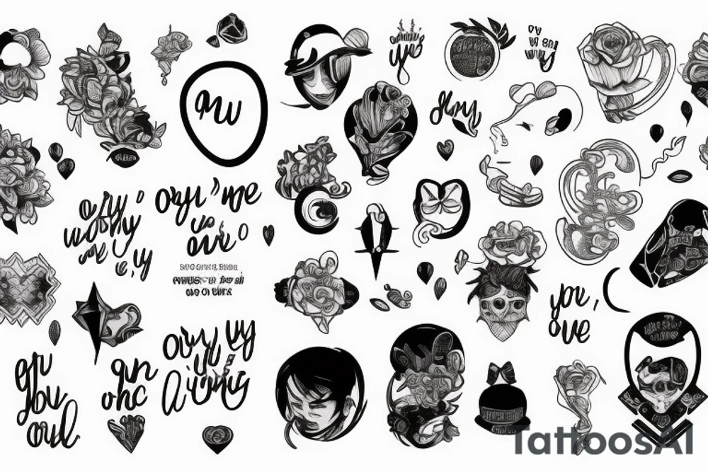 You’re only with me in the back of my mind now tattoo idea
