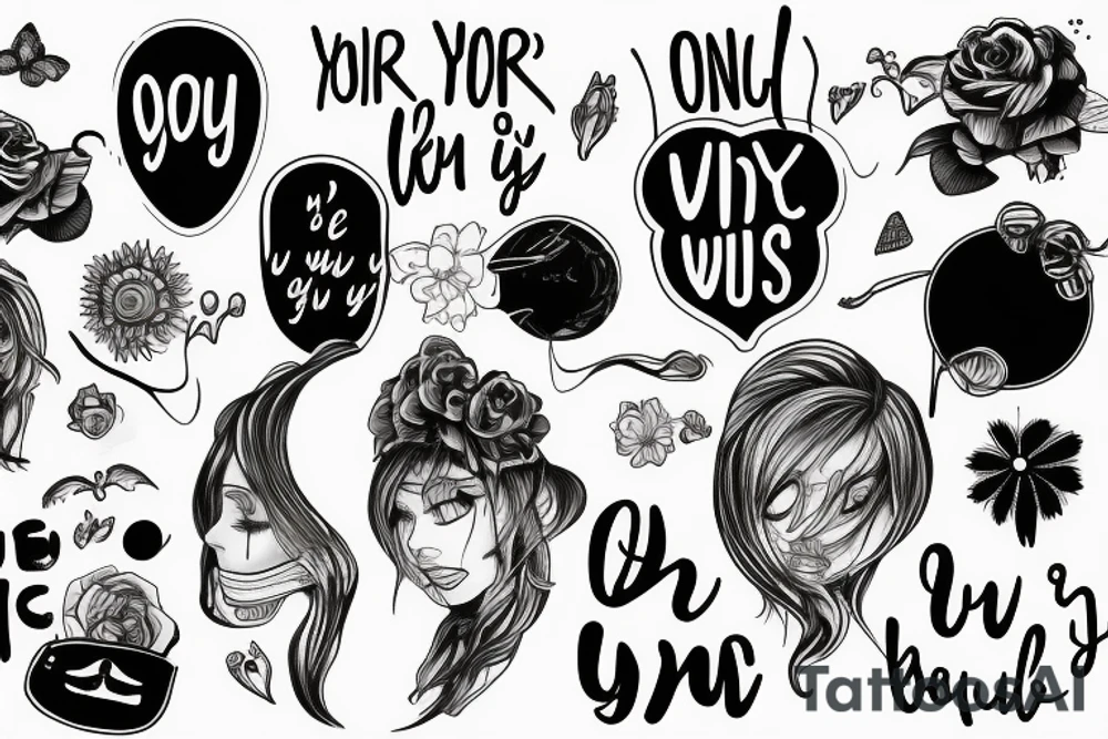 You’re only with me in the back of my mind now tattoo idea