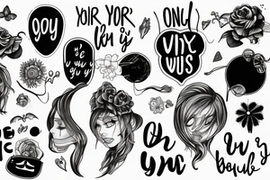 You’re only with me in the back of my mind now tattoo idea