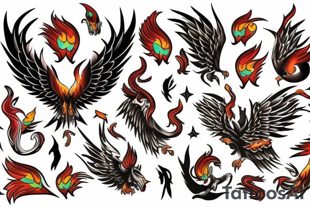 Phoenix tattoo idea