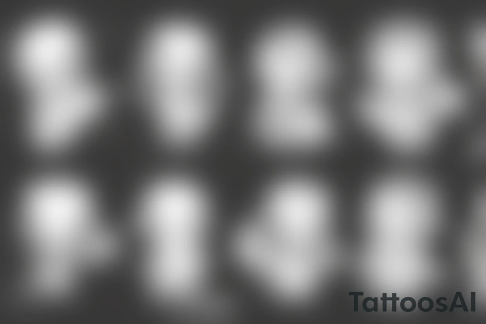 5 babies being held by mother tattoo idea
