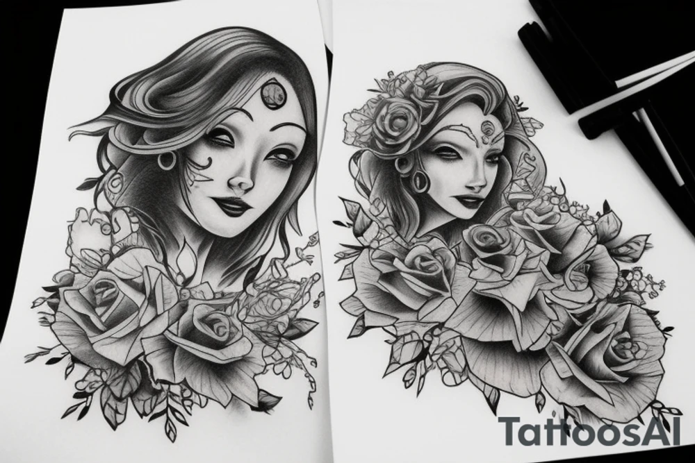 Daughters love pain diamonds tattoo idea