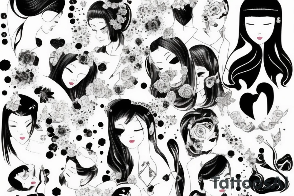 Daughters, love, pain, diamonds tattoo idea