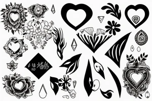 Daughters, love, pain, diamonds tattoo idea