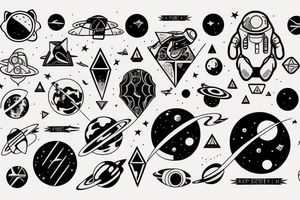 astronaut earth space tattoo idea