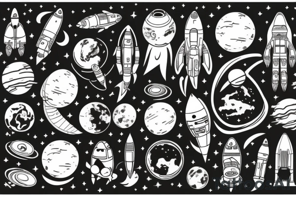 astronaut earth space tattoo idea