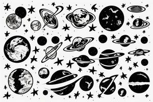 astronaut earth space tattoo idea