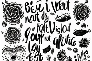 I need to be youthfully felt cause,
God, I never felt young tattoo idea