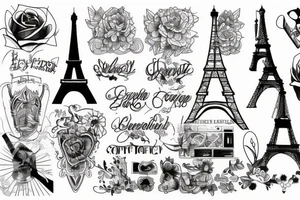 cycling and Eiffel tower tattoo idea
