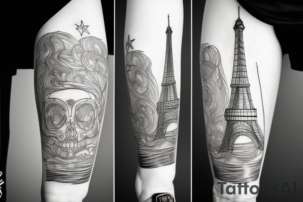 cycling and Eiffel tower tattoo idea