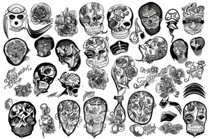 scritta trust no one con teschio tattoo idea