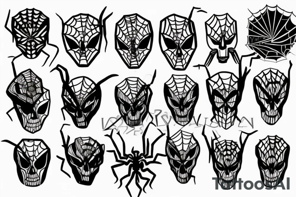 gothic spider tattoo idea