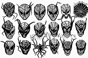 gothic spider tattoo idea