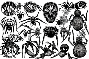 gothic spider tattoo idea