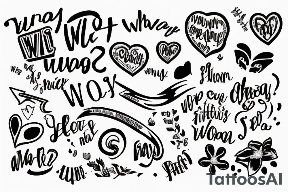The words why not tattoo idea
