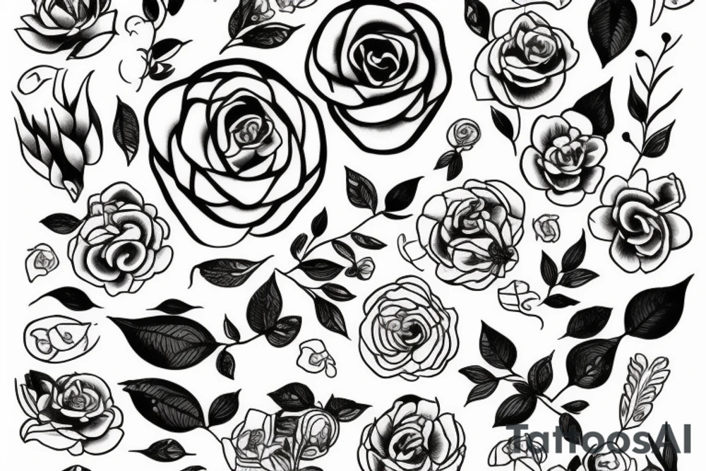 The words “why not?” With line art flowers around it tattoo idea The words “why not?” With line art flowers around it tattoo idea