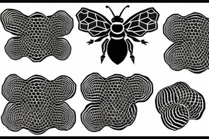 bee honeycomb, beehive honeycomb tattoo idea