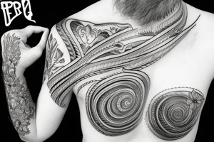 Long horizontal tattoo tattoo idea