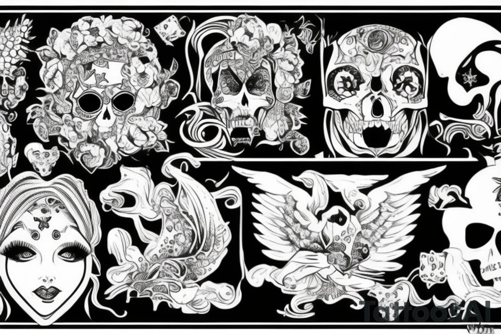 Нож вокруг tattoo idea