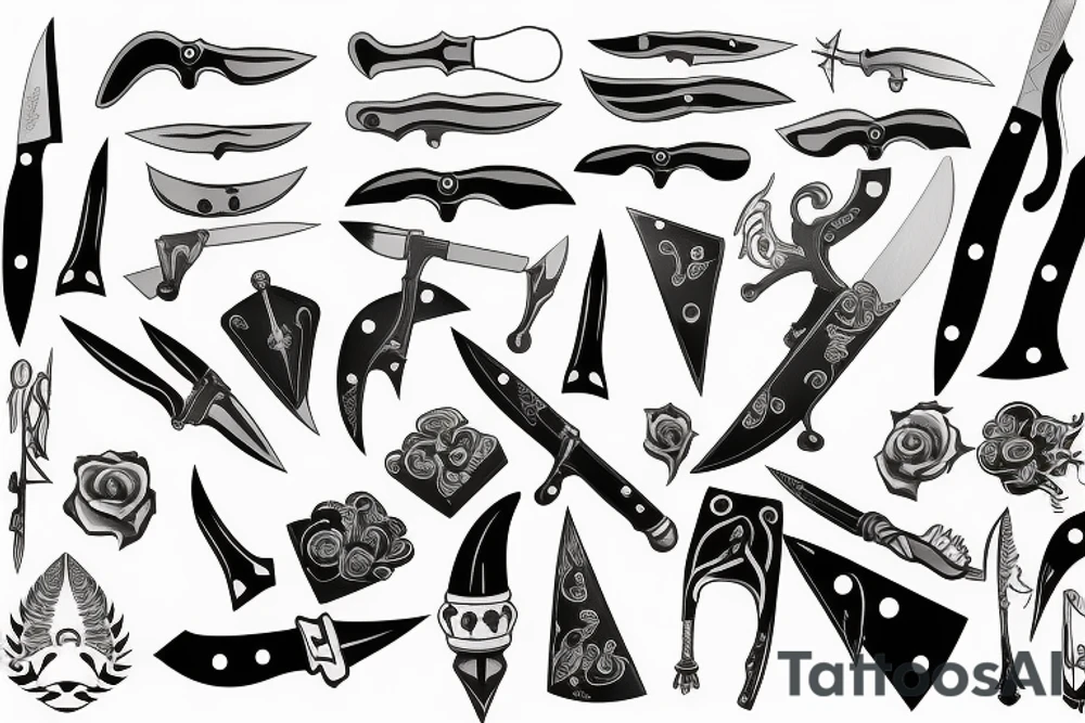 Knife tattoo idea