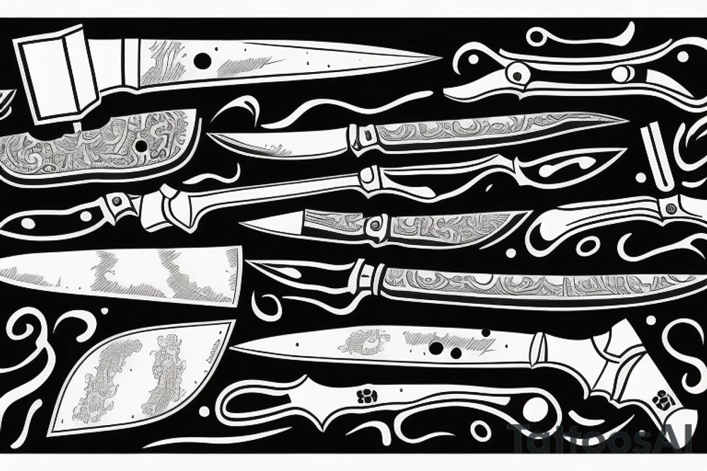 Knife tattoo idea
