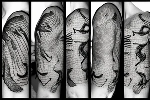 Long alligator tattoo idea
