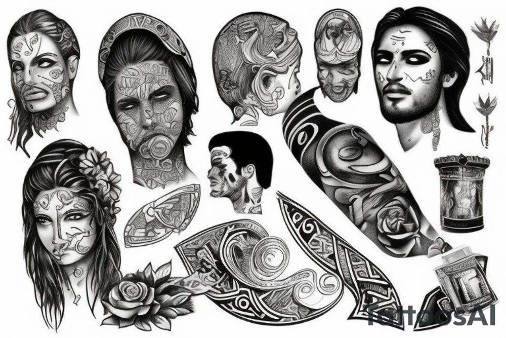 anthic greek with a grafitty tattoo idea