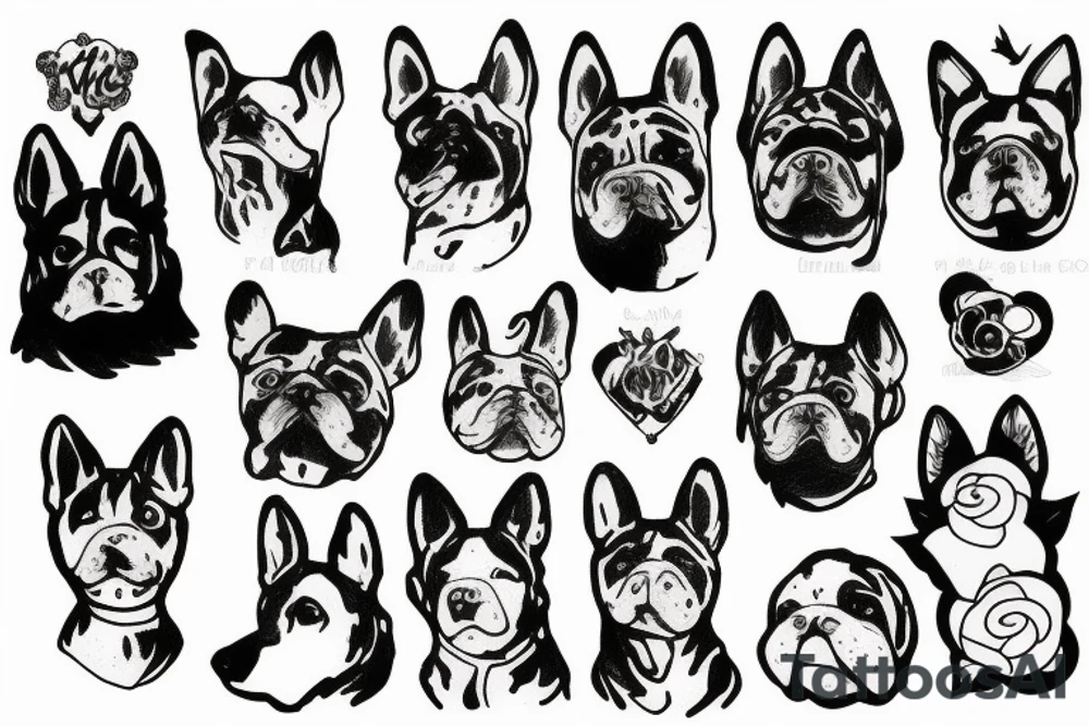Woof Family to 5 tattoo idea