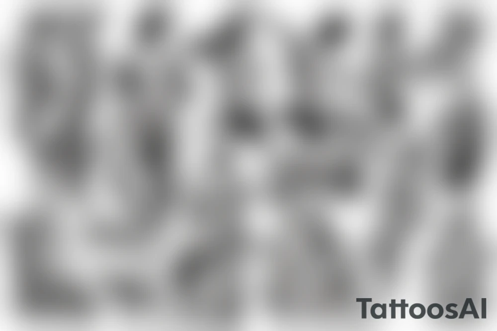 anthic greek sculpture with a grafitty tattoo idea