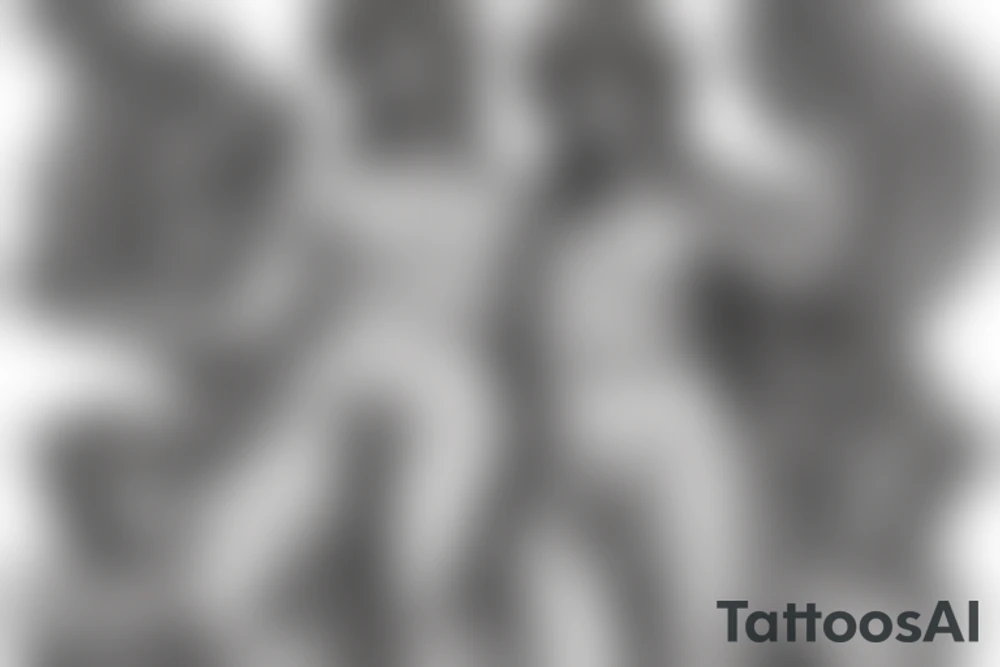anthic greek sculpture with a grafitty tattoo idea