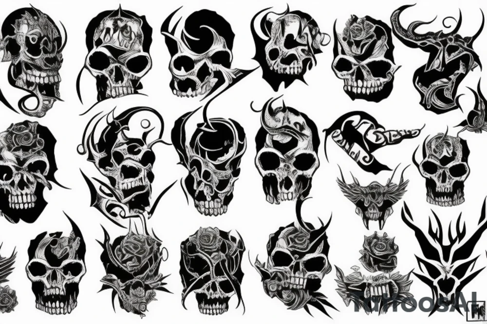 7 hell demons tattoo idea