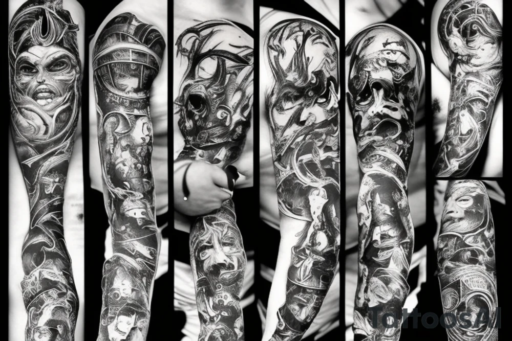 7 hell demons tattoo idea