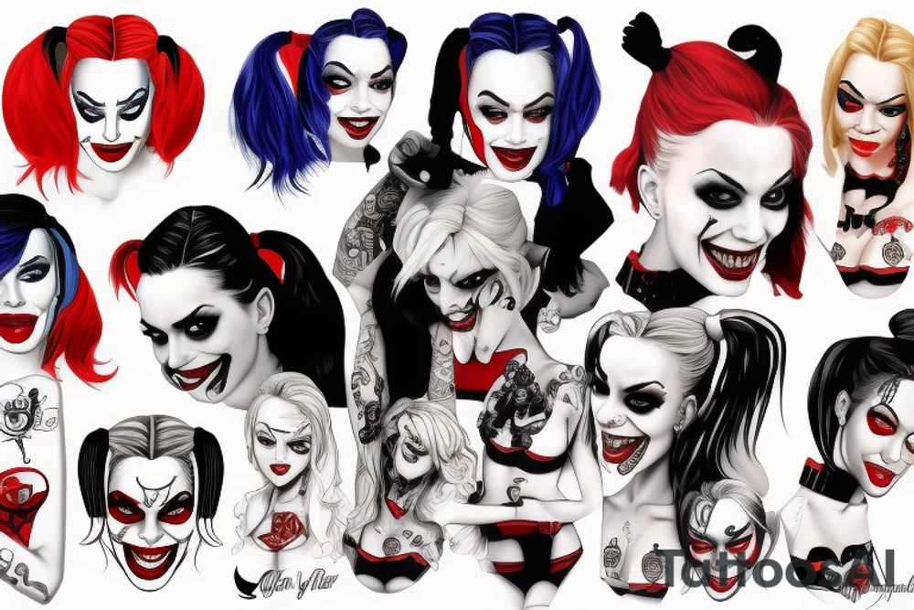 Harley Quinn sexy tattoo idea