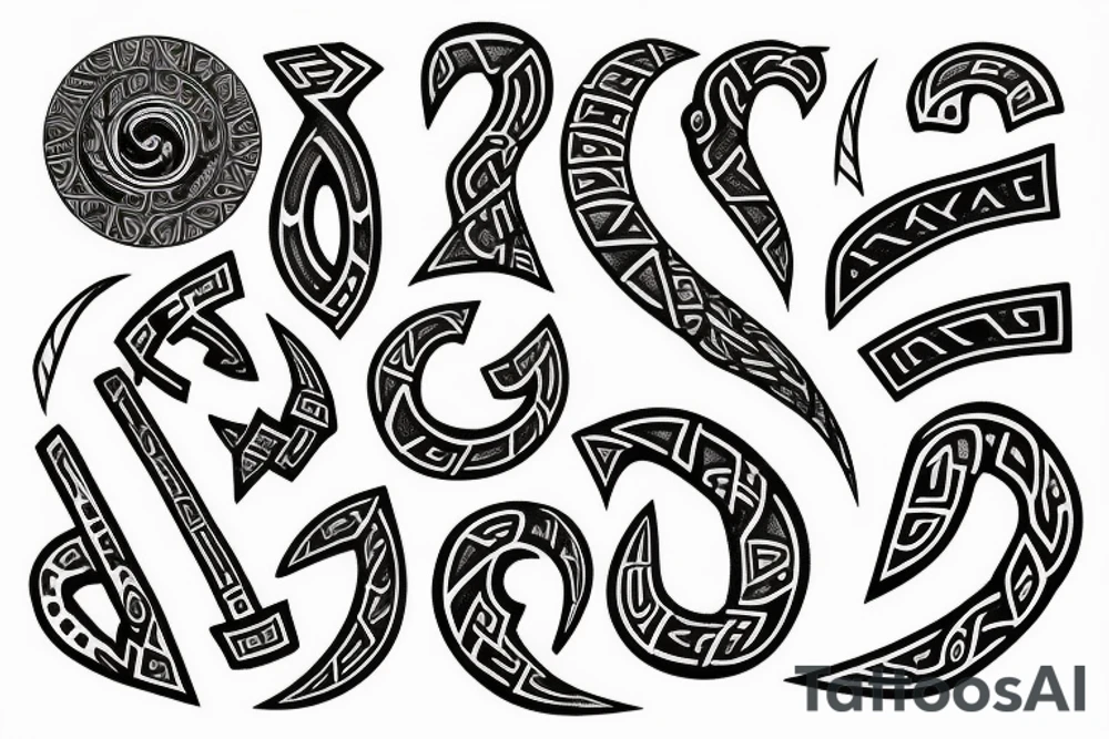 Scandinavian runes tattoo idea