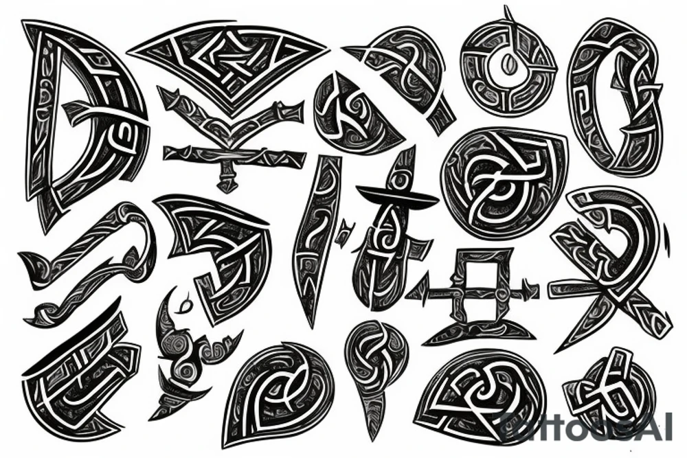 Scandinavian runes tattoo idea