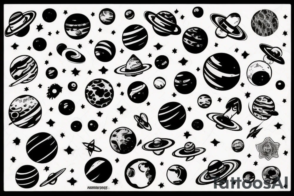 space with planets, galaxy’s and stars tattoo idea space with planets, galaxy’s and stars tattoo idea