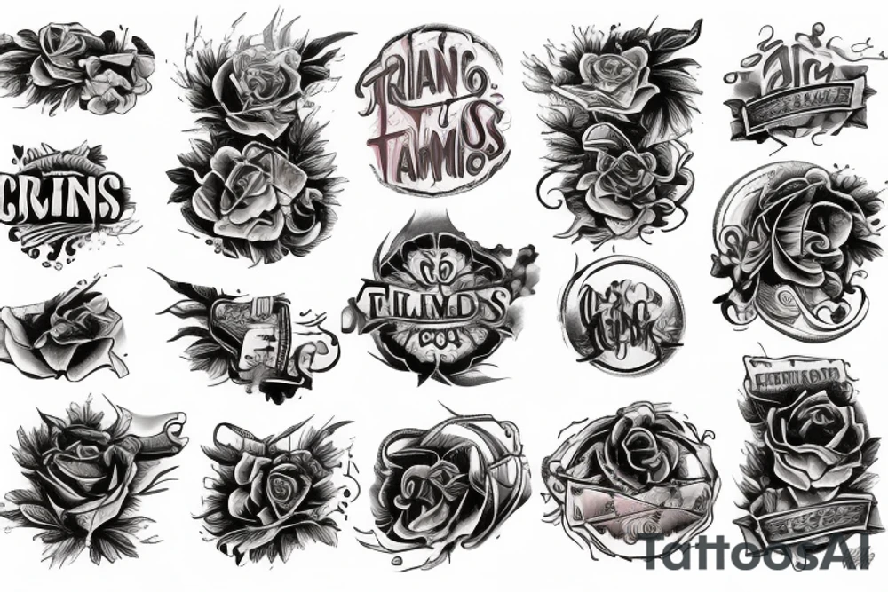 Train with a flames tattoo idea