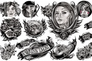 Train with a flames tattoo idea