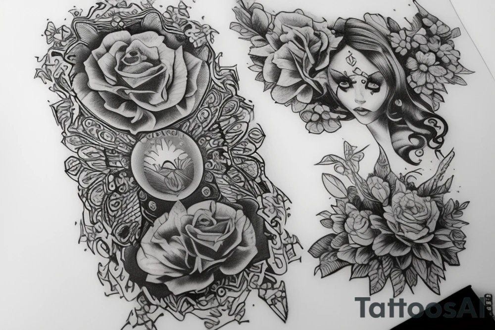 Хель богиня смерти портрет tattoo idea