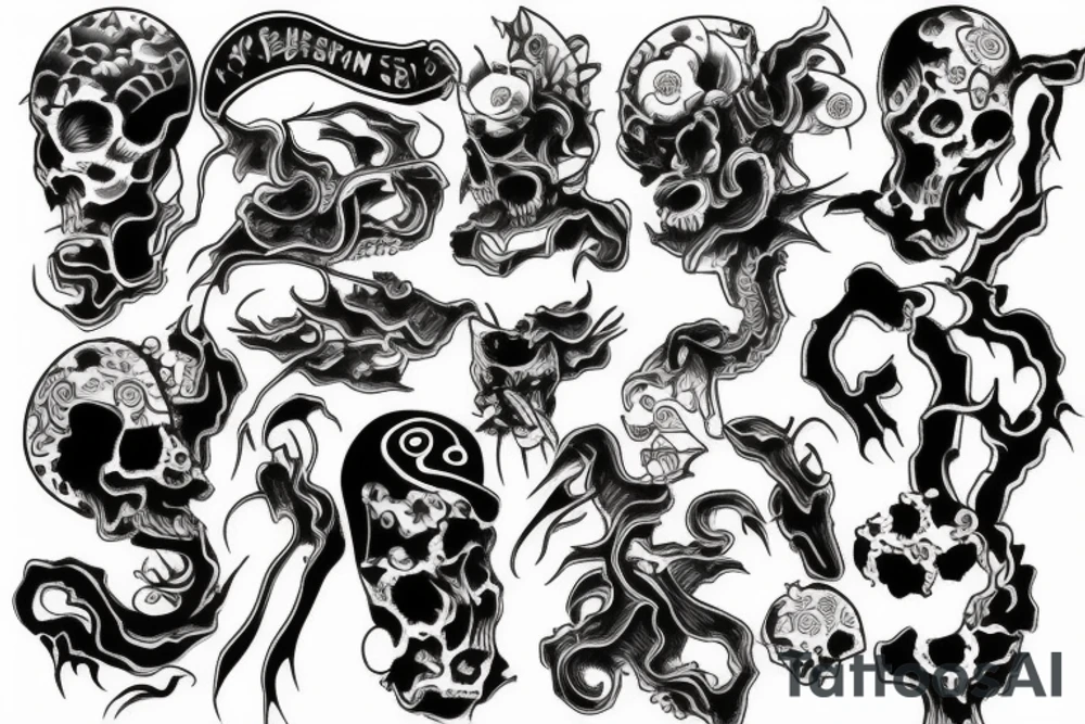 Japan dead god tattoo idea