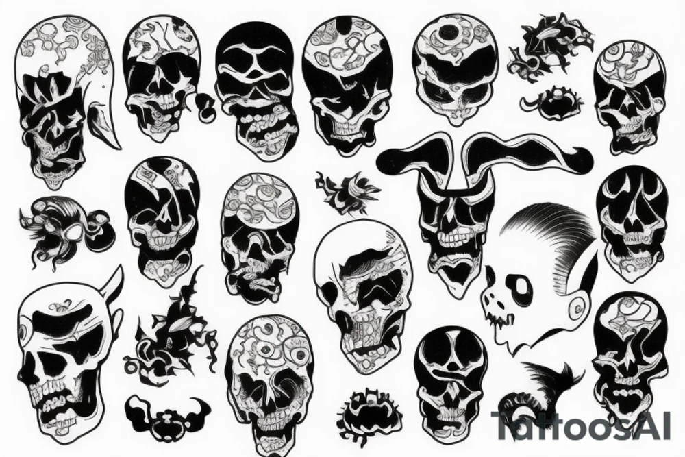 Japan dead god tattoo idea
