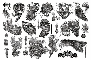 Надпись на английском языке BLD tattoo idea