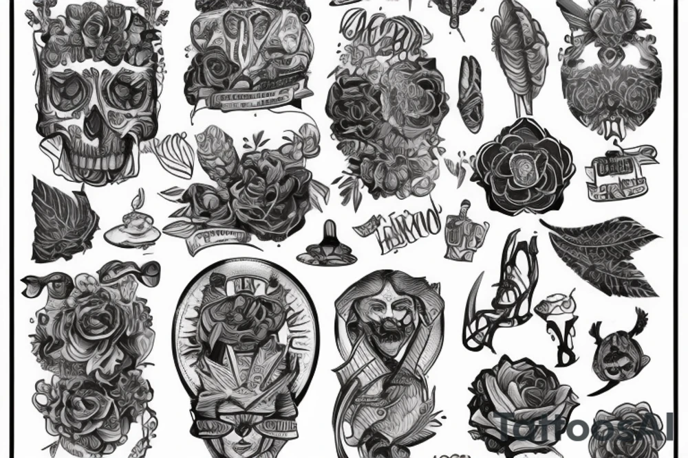 Надпись на английском языке BLD tattoo idea