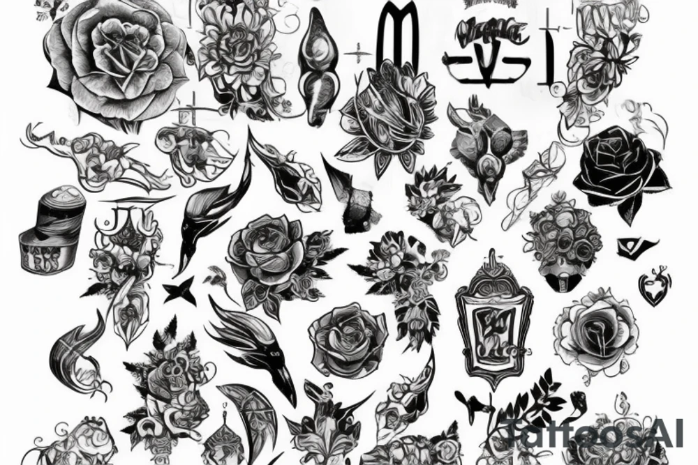 Множество глаз и щупальца tattoo idea