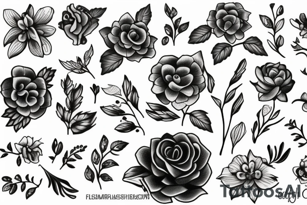 Flowers tattoo idea